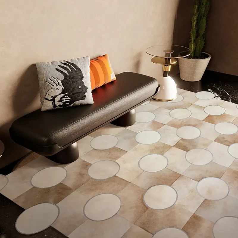 Modern Irregular Living Room Carpet Light Luxury Real Cowhide Large Area Rug for Bedroom Sofa Coffee Table Floor Mat Customize