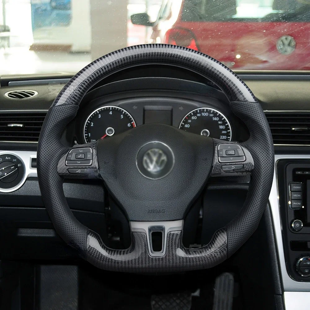 Adapted steering wheel for Volkswagen Passat multi-function carbon fiber car