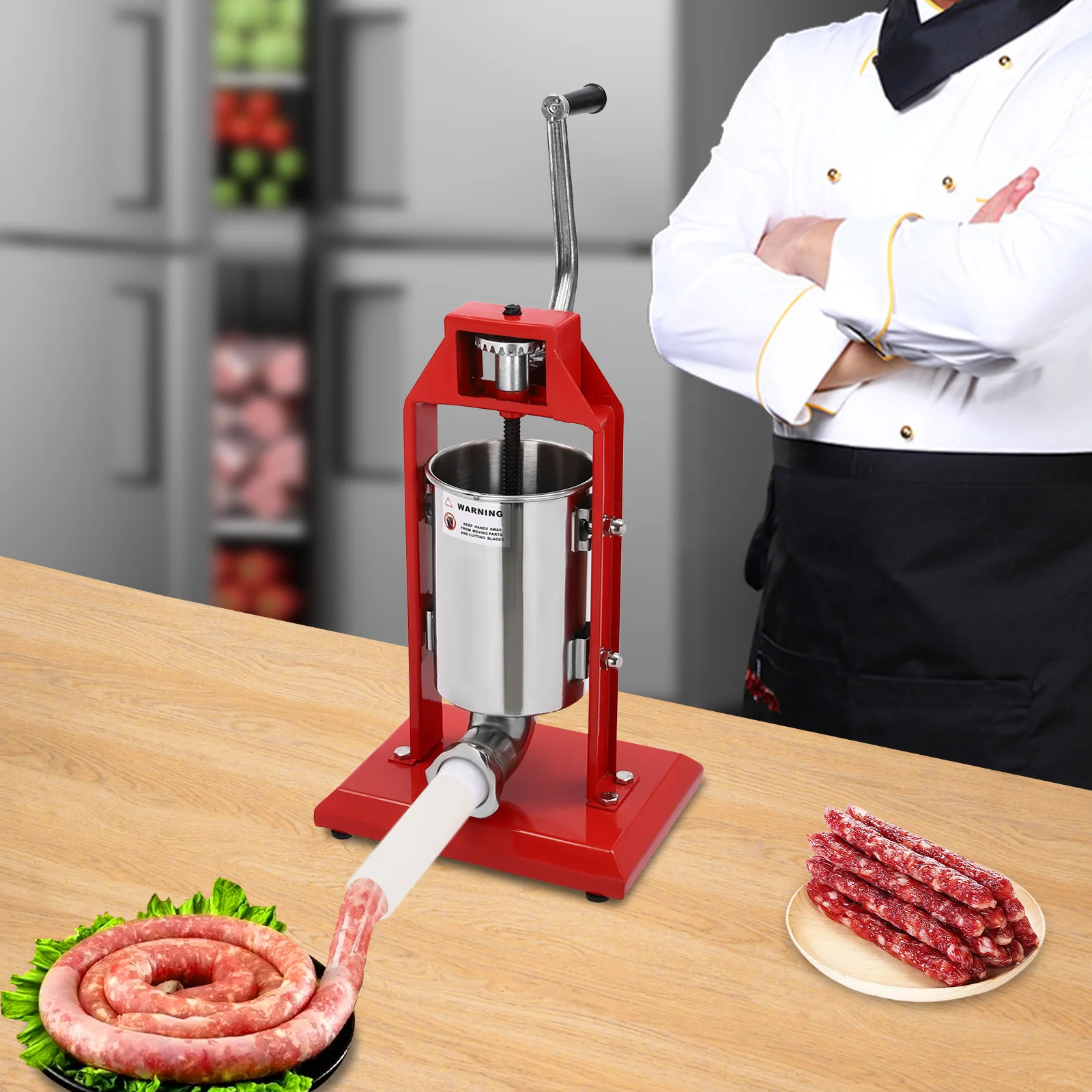 Hand Crank Sausage Maker, Sausage Stuffer, Sausage Maker, 3L Vertical Hand Cranked Enema Machine