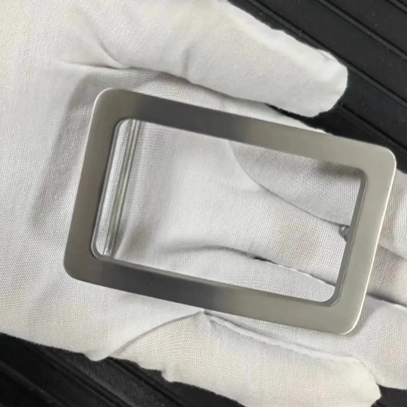 التيتانيوم النقي لوحة مشبك 3.5 سنتيمتر مشبك رئيس 3.8 سنتيمتر التيتانيوم معدن غير قابل للصدأ المضادة للحساسية الرجال النساء موضة حزام جينز مشبك #3