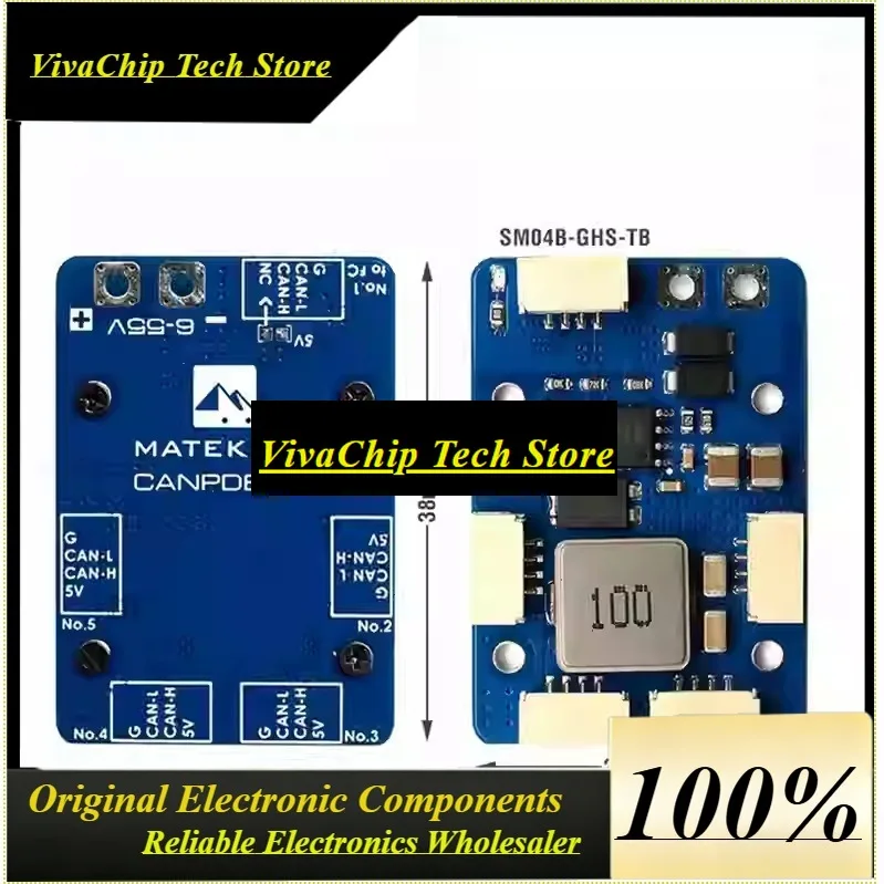 VivaCAN PDB For MATEK CANPDB 4A BEC 2 12S 5V Power Distribution Board Drone FPV Accessories