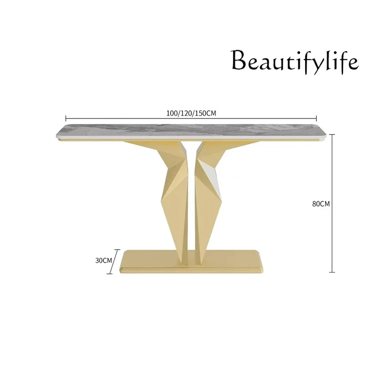 BJ Nordic Neutral Console Table Luxury Eclectic Simple Trendy Console Table Rustic Metal Tavolo Consolle Entrance Hall Furniture