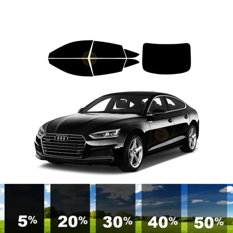 

precut Removable Window Tint Film For Car 100% UVR 5%-70%VLT Heat Insulation Carbon ﻿For AUDI A5 4 DR HATCH 2018-2023