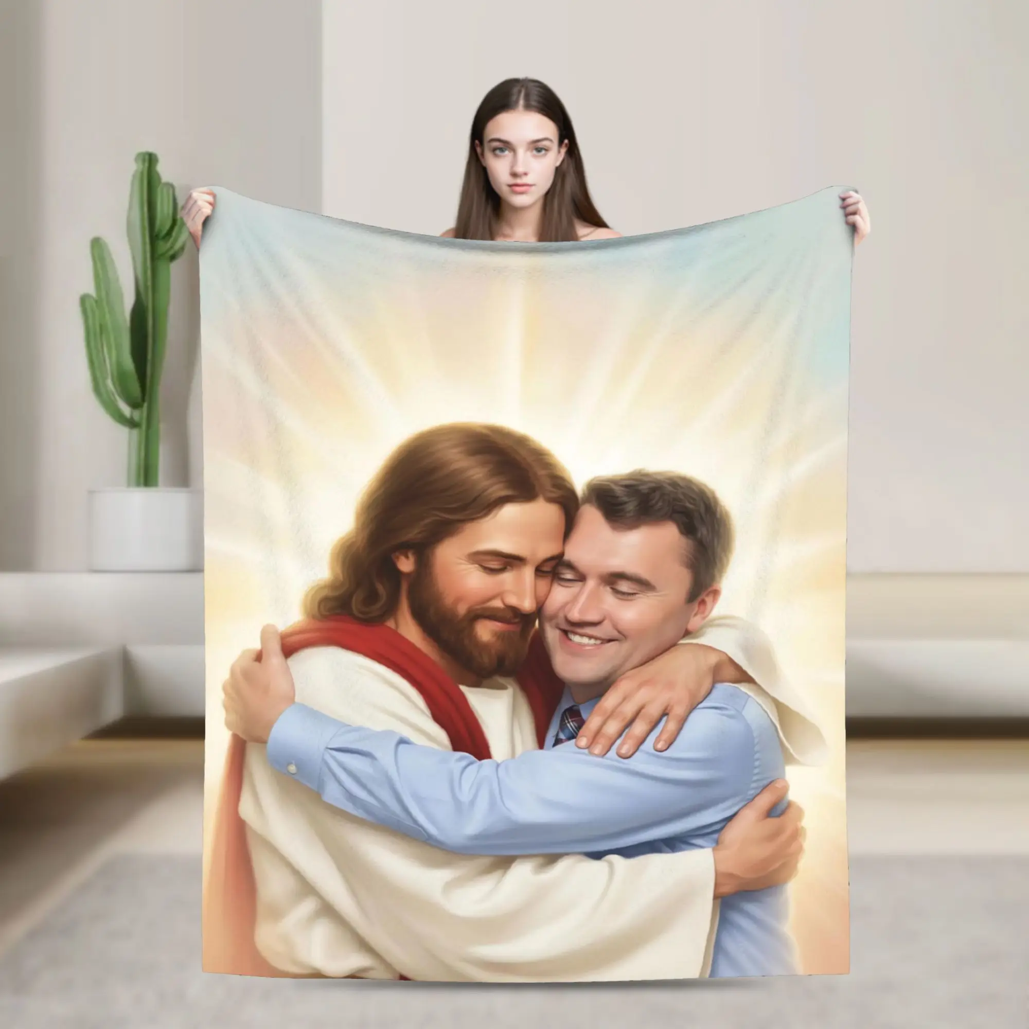 Charlie Kirk Embrace God Blankets Quality Warm Soft  Bedding Throws Winter Airplane Travel Couch Bed Novelty Bedspread