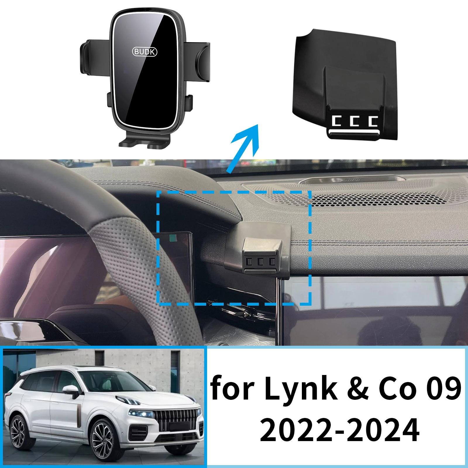 

​​fit for Lynk & Co 09 2022 2023 2024 Navigation Phone Holder Mount Customized Car accessoires