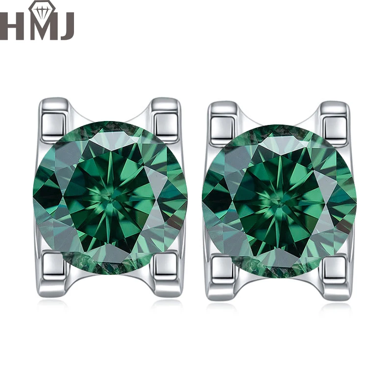 

0.5-1.0 Carat D Color Moissanite Ear Stud Earrings For Women 925 Sterling Silver Sparkling Piercing Earring Fine Jewelry