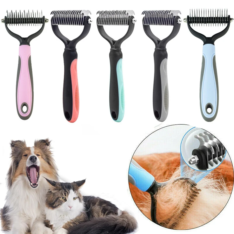 Furry Top-Quality Beautiful with Pet - D and Lustrous Deluxe Grooming Their Dual-Sided for a Coat Brush Beloved Friends Maintain