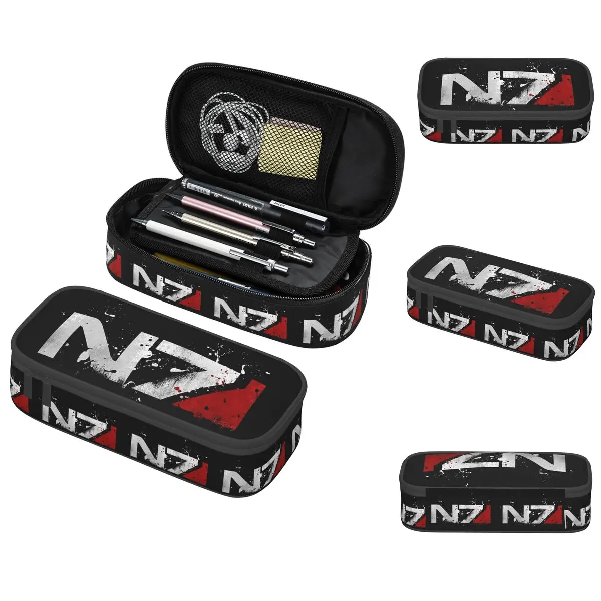 Estuche para lápices Mass Effect desgastado N7 para Studen, caja para bolígrafos escolares, bolsa para lápices, suministros de papelería, bolsa porta bolígrafos