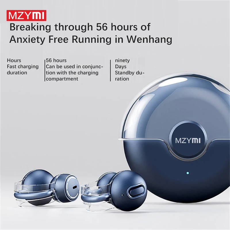

MZYMI i36 EarClip Earbud True Wireless Bluetooth5.3 HiFi Sound Earphone In ear Headset HiFi Stereo Sound Touch Control Headphone