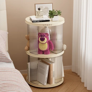 UFORU 360 도 회전 책장, 네트워크 레드, 쉬운 학생, 어린이 그림, 책 독서 공간, 거실 바닥 선반