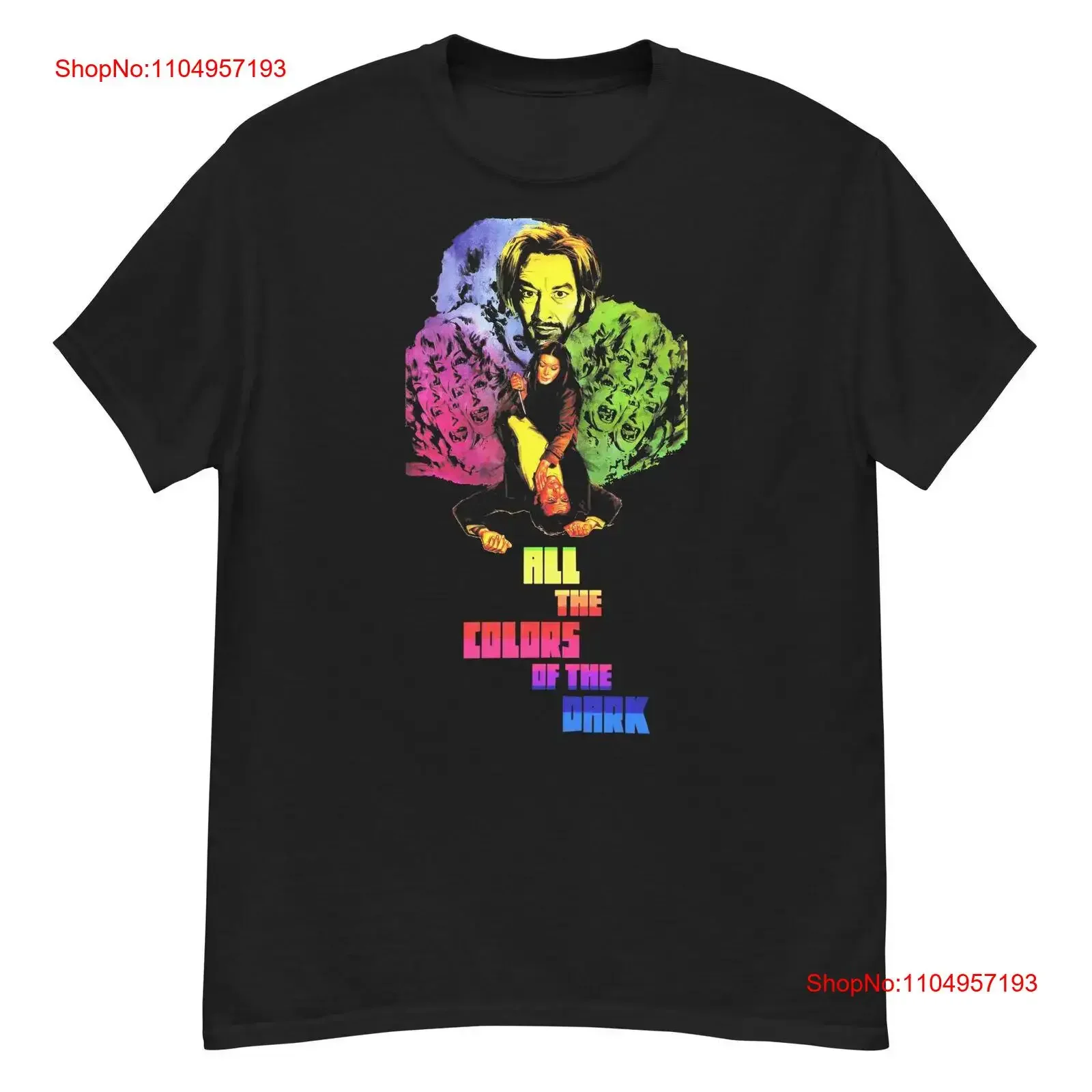 Todos los colores de la oscuridad 1972 Edwige Fenech camiseta amarilla vintage ropa de calle lavada Unisex estirado elegante transpirable homme