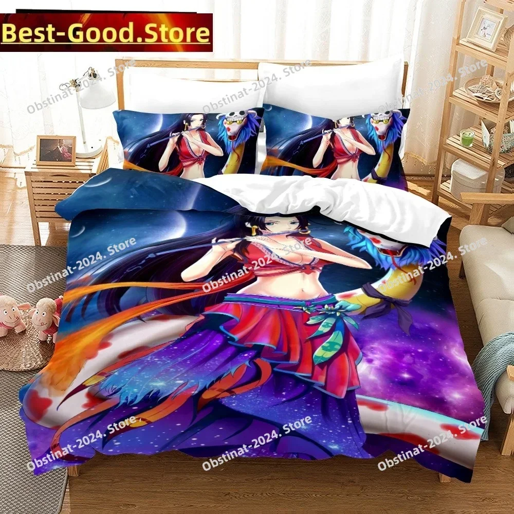 2025 Top Boa Hancock Bedding Set Printed single Comforter Quilt Bed Cover Duvet Cover Pillow Case 3 Pieces Sets Kids Adult Size