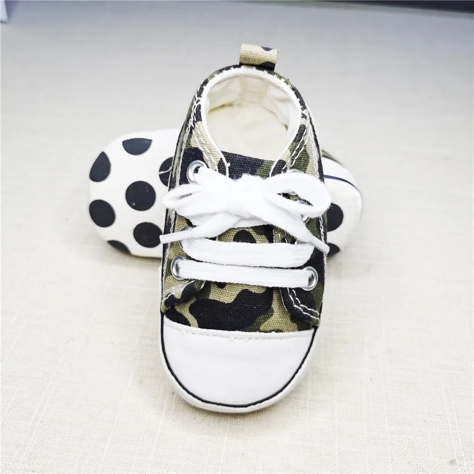 Baby First Walkers Cute Newborn Kid Canvas Sneakers 2023 Baby Boy Girl Soft Sole Crib Shoes Walkers Camouflage