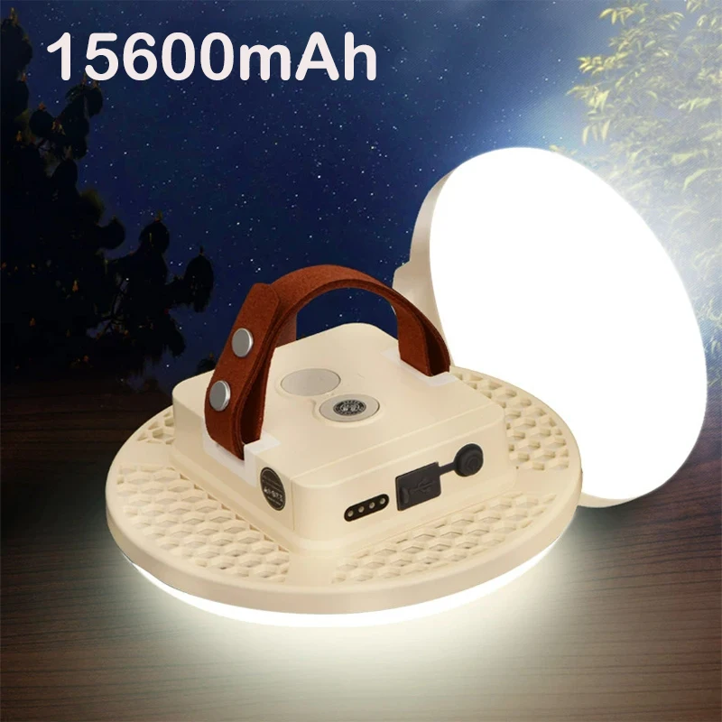 15600mah recarregável led luz de acampamento luz brilhante com zoom ímã portátil lanterna tenda luz trabalho iluminação emergência