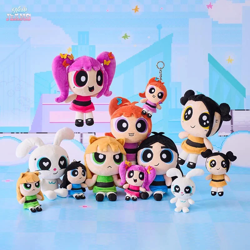 28cm Newjeans The Powerpuff Girls Plush Minji Haerin Danielle Original Stuffed Cute Soft Doll Toys Pillow Kawaii Collection Gift