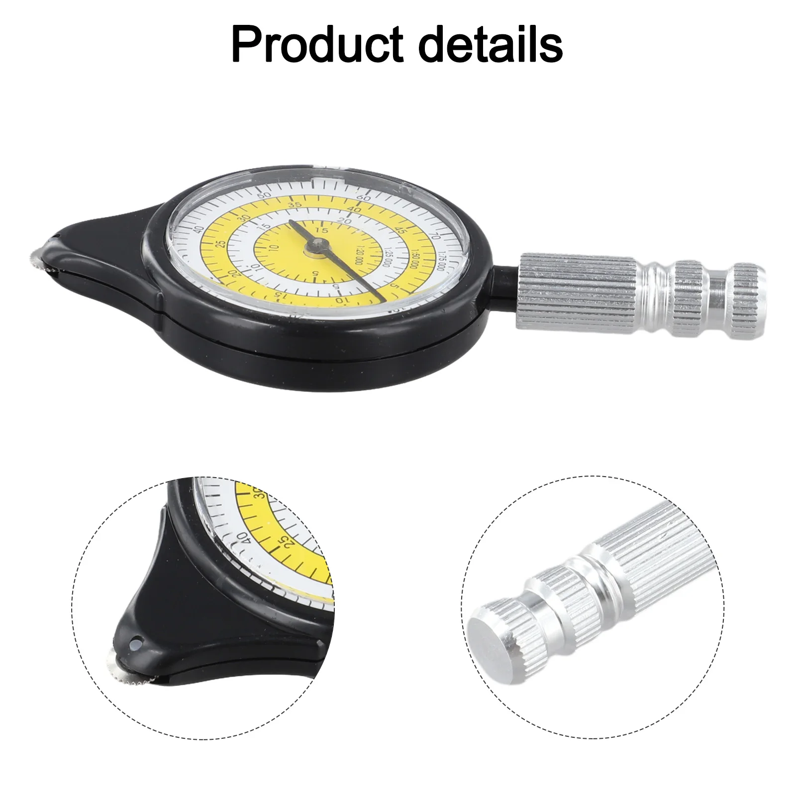 Multifunctional For compass curve distance measuring tool for accurate calculation of map distances and route mileage