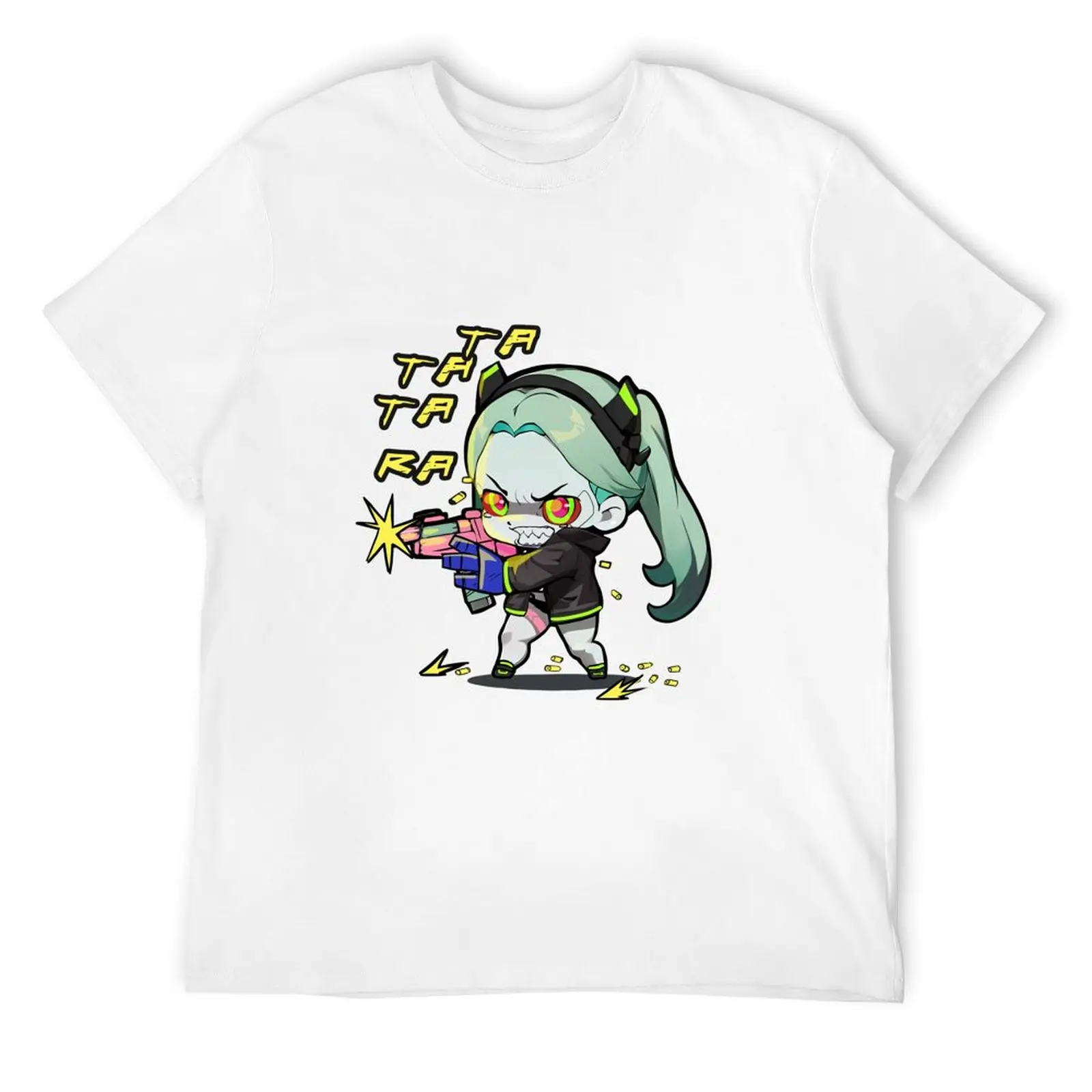 Angry chib Rebecca cyber punk, illustration, meme, Original T-Shirt cotton graphic tees funny gifts tees designer t shirt men