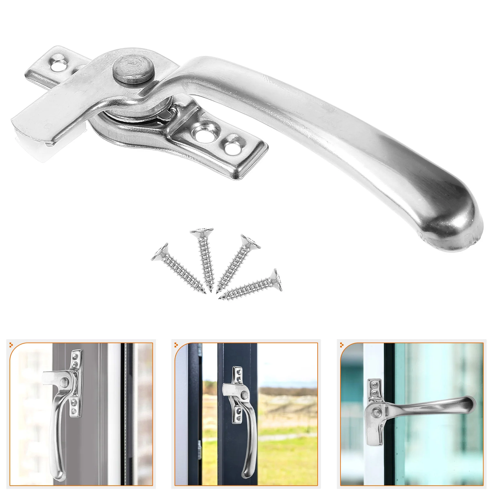 

Heavy Duty Window Sash Lock for Vertical Horizontal Sliding Windows Proof Safety Latch Replacement Hardware Secure Vinyl