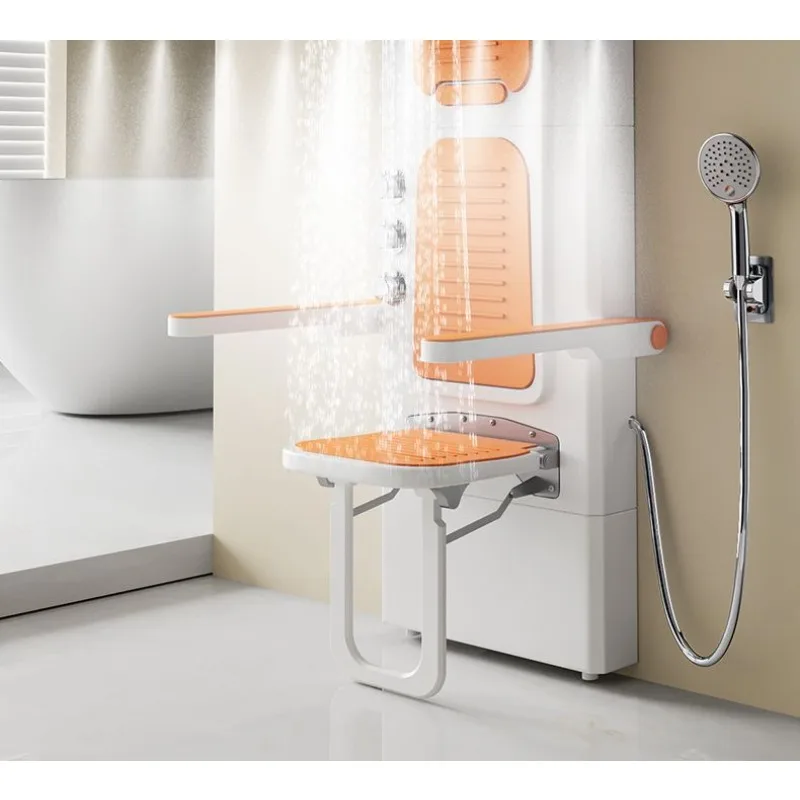 

Elderly seated thermostatic shower, multi-functional wall-mounted seat bath