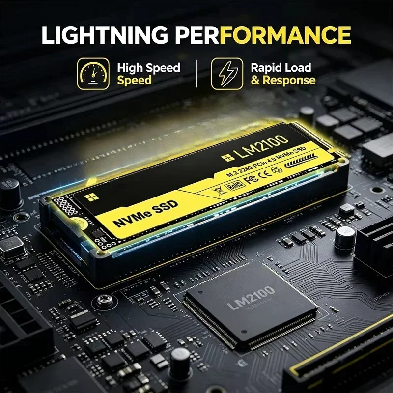 New LM2100 M.2 SSD Hard Disk 2TB 4TB  NVMe M2  SSD  PCIe 4.0 Internal Solid State Drive For Laptop Desktop PC