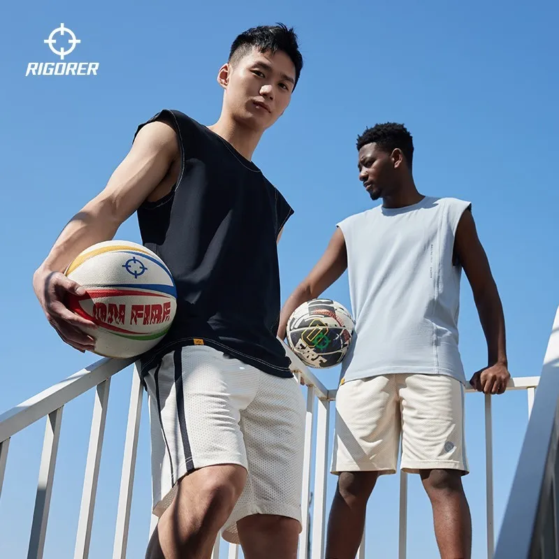 RIGORER Basketball Vest Men Moisture Absorption Quick-drying Breathable Fitness Sleeveless T-shirt Training Sports TOP