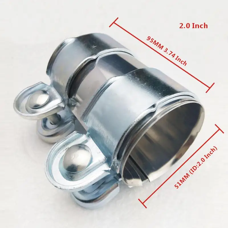 Universal Car Exhaust Muffler Pipe Clamp Pipe Connector Tube Adapter Joiner Sleeve Silencer Pipe Downspouts Connection Hoop Clip