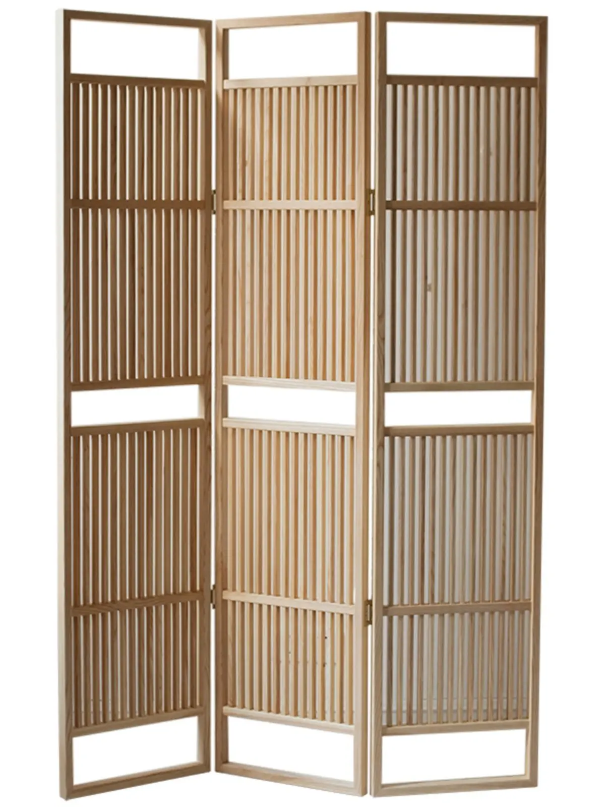 Solid wood folding screen partition zen Japanese new Chinese style ancient style tea room display window entrance