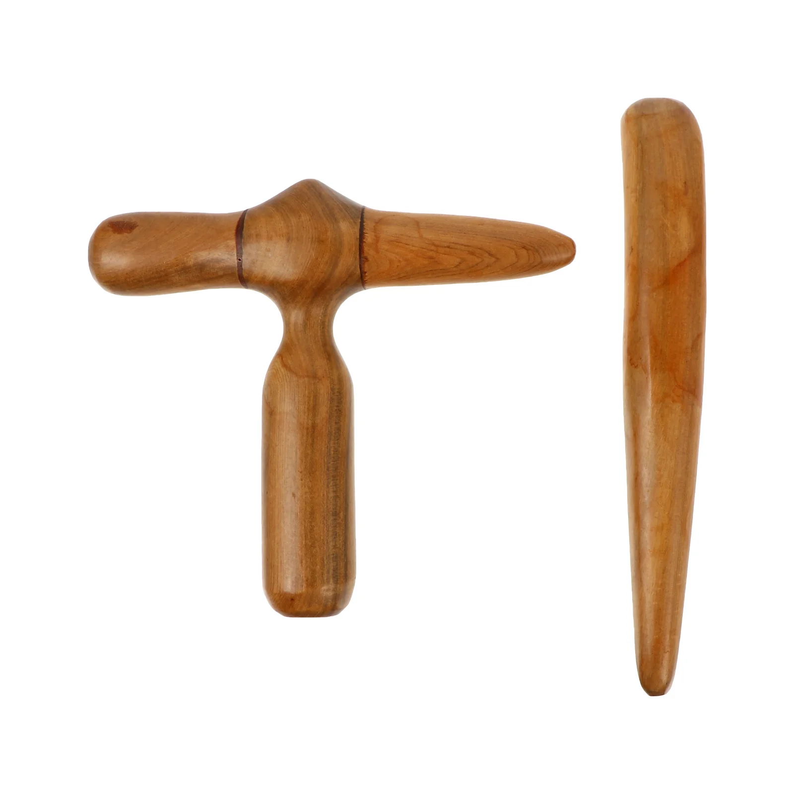 

2 Pcs Wooden Massager Nourishing Skin Tool Board Face Natural Massaging Scraping Plate Gua Sha Cross Shaped
