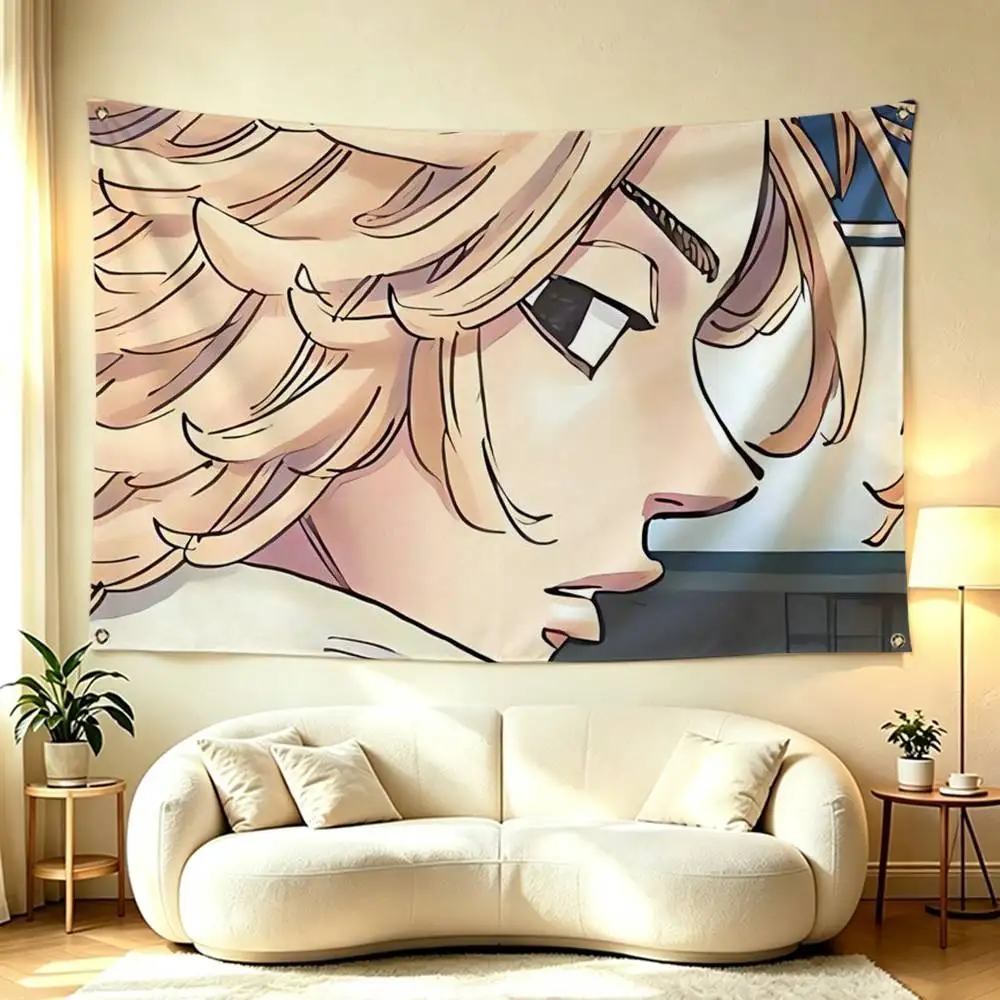 Tokyo Revengers Manjiro Sano Flags for Bedrooms Home Decor Items Outdoor Decors Garage Decoration Flaga