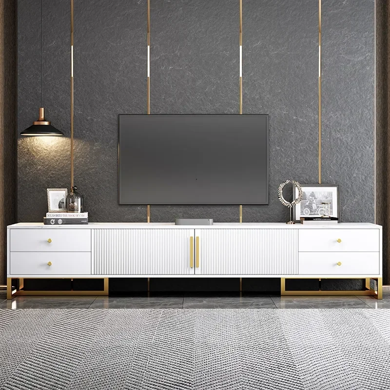 

A set of minimalist floor mounted TV cabinets for living rooms, modern and luxurious TV wall cabinet combination set for small u