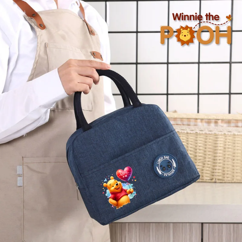 Winnie the Pooh Lunch Bag maniglia isolamento Lunch Box Picnic viaggi conservazione degli alimenti portatile borse termiche per il pranzo in foglio