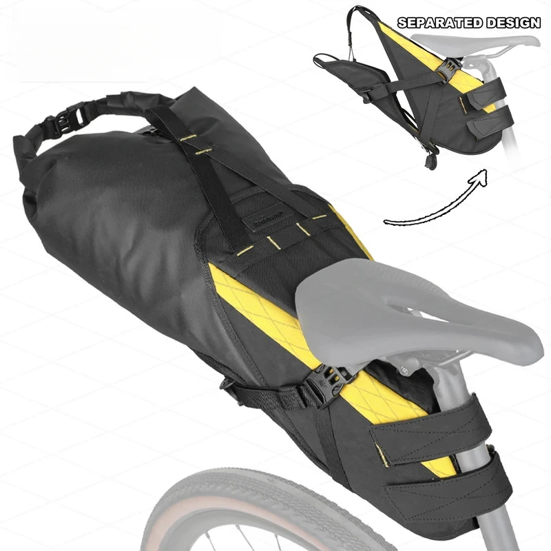 Bike Saddle Bag Stable Not Shaking 14L Big Capacity  Removable Dry Bag Waterproof For Mtb Road Gravel Bike Bikepacking