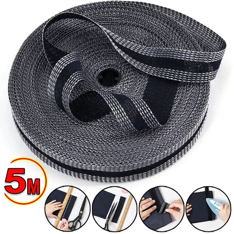 Clothing Edge Shorten Paste Tape Self-Adhesive Iron-On Patch Hem for Pants Trousers Shorten Repair Fabric  Clothing Sewing Tools