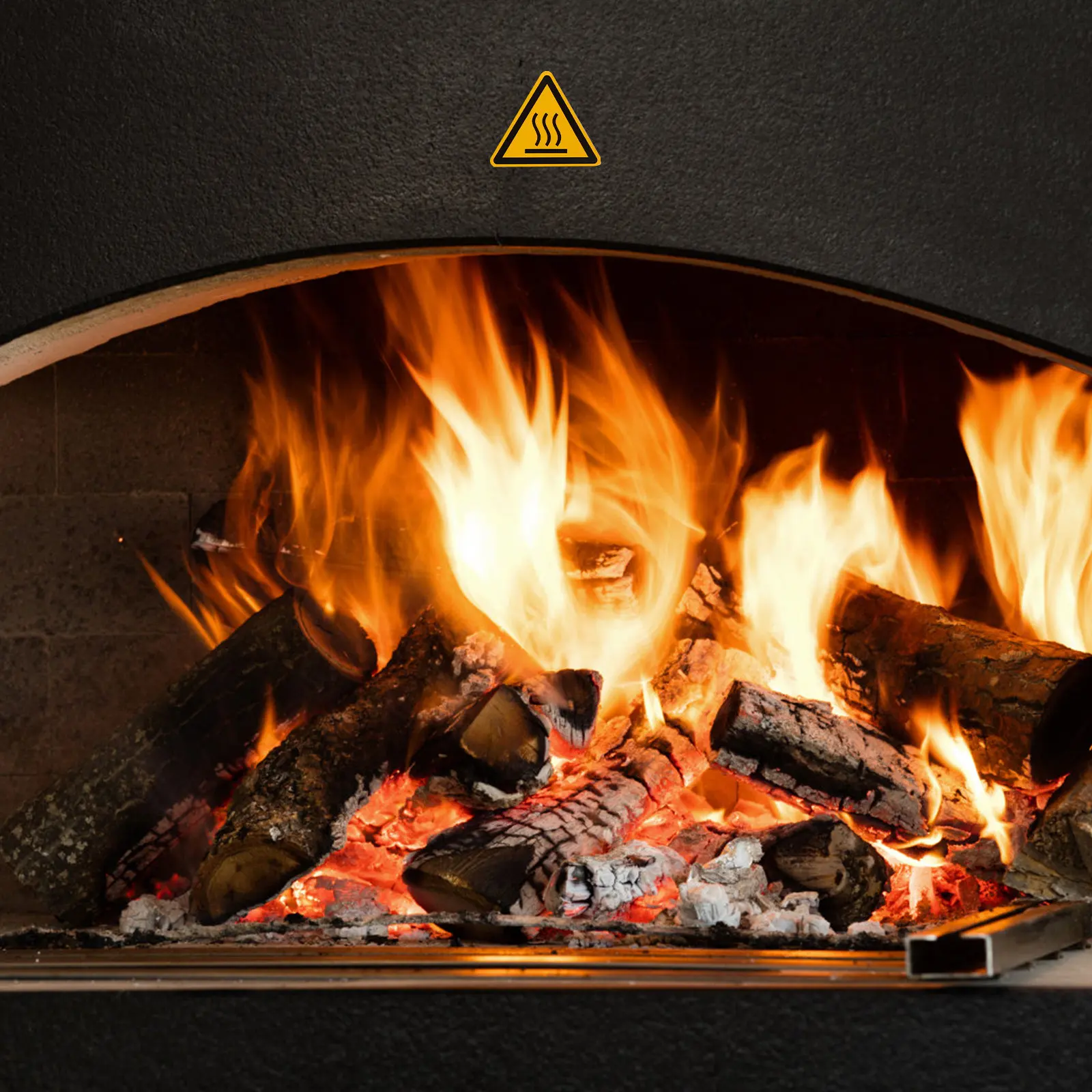 

2 Sheets Warning Stickers High Temperature Danger Labels Hot Surface Safety Caution Signs Durable Industrial Use Decals