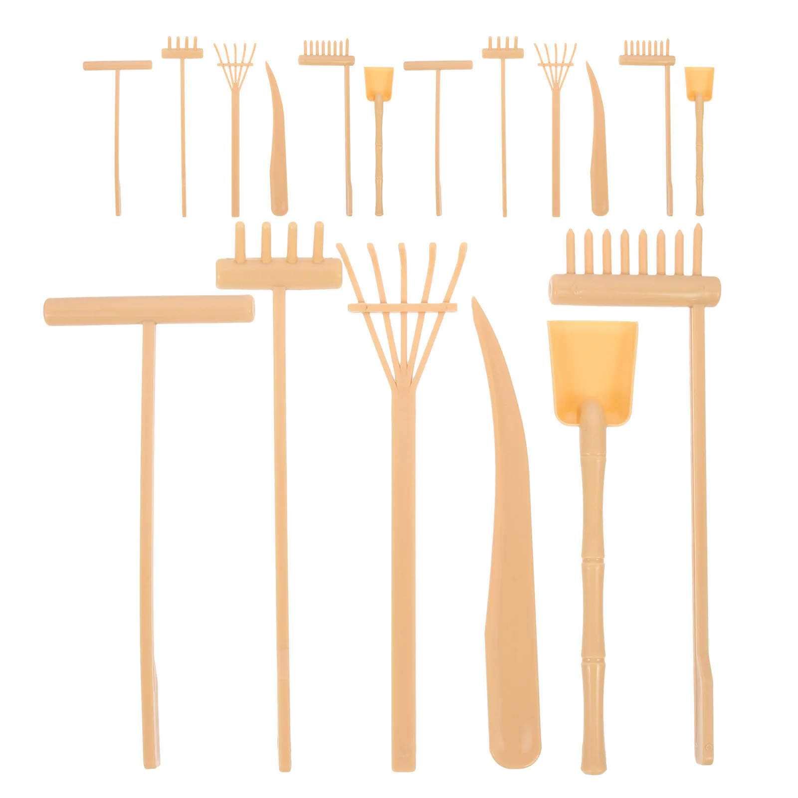 مجموعة أدوات رملية مستوحاة من Zen مكونة من 3 أدوات صغيرة ذات ملمس ناعم للرسم الرملي واليقظة الذهنية - حديقة الطاولة المحمولة