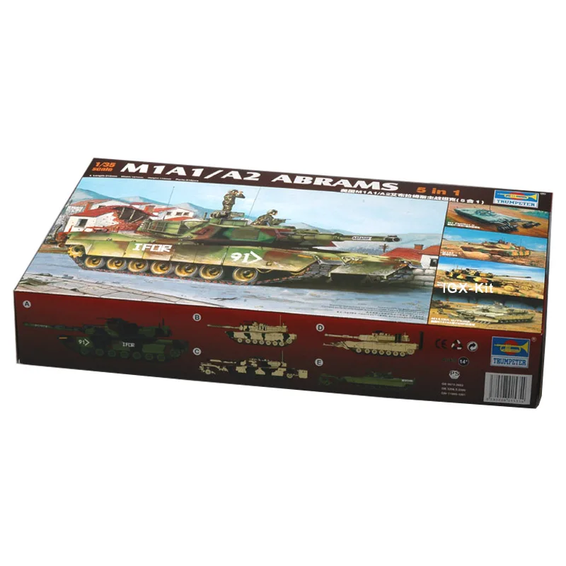 Trumpeter 01535 1/35 US M1A1 M1A2 Abrams Main Battle Tank MBT Military  Gift Plastic Assembly Building Model Kit