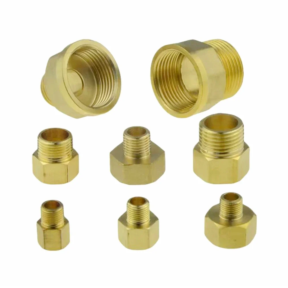 Brass Hex Bushing Reducer Nipple Pipe Fitting Male Female Thread 1/8 1/4 3/8 1/2 3/4 PT Water Gas Air Adapter Coupler Connector