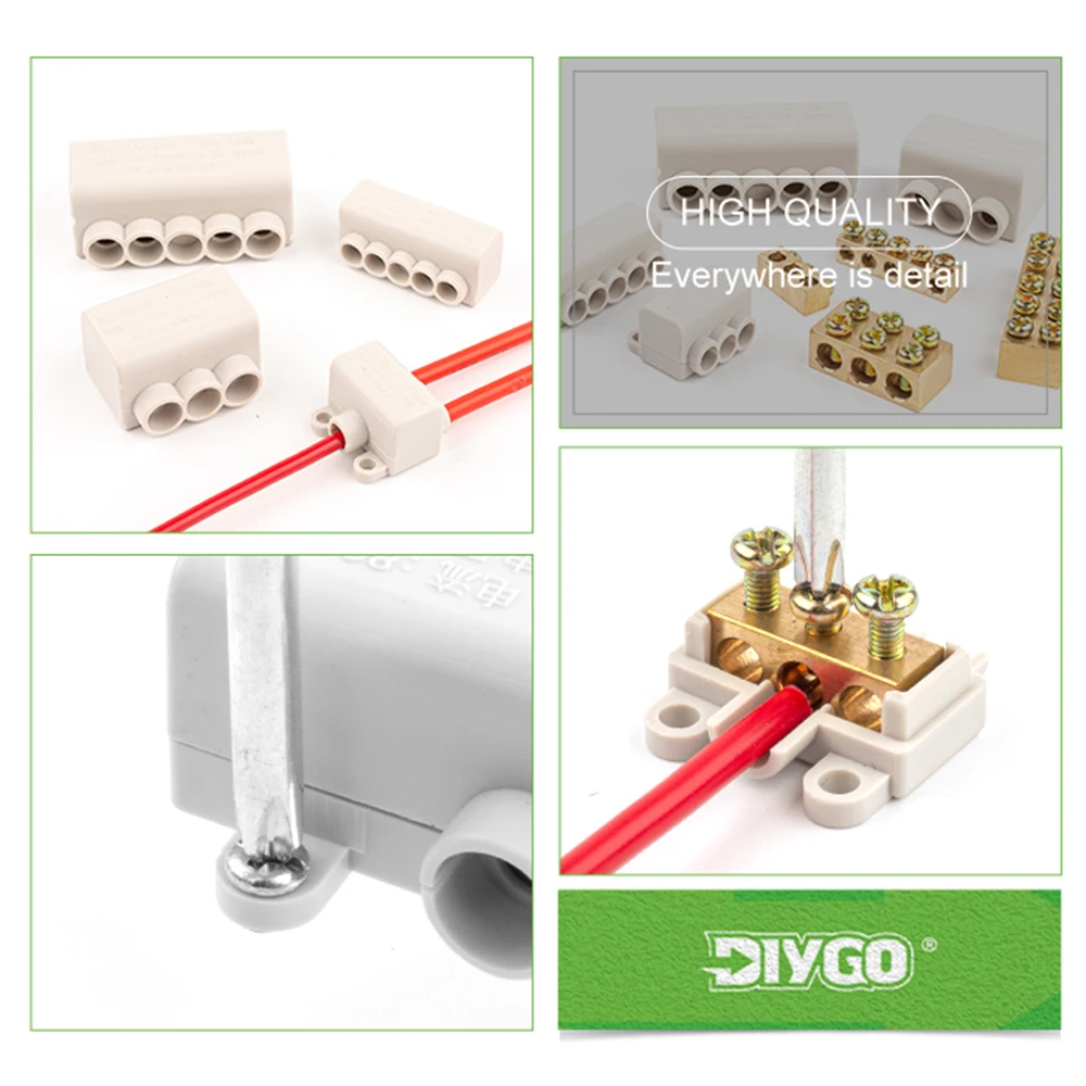 5PCS High Power Splitter Quick Wire Connector Terminal Block Electrical Cable Junction Box ZK-306 ZK-506 ZK-316 ZK516 Connectors