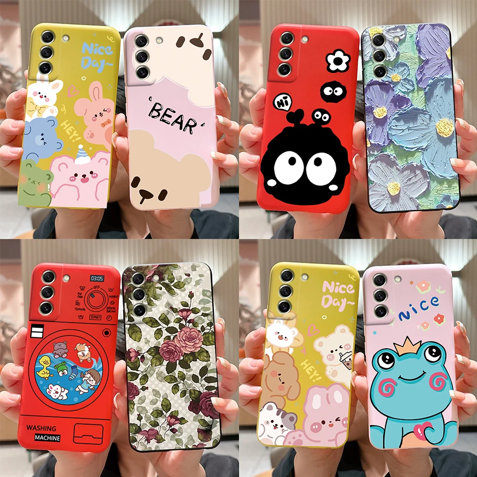 For Samsung S21 Ultra Case S21 FE Soft Silicone Phone Cover Case For Samsung Galaxy S21 s21 Plus Case S21fe Cute Bumper Fundas