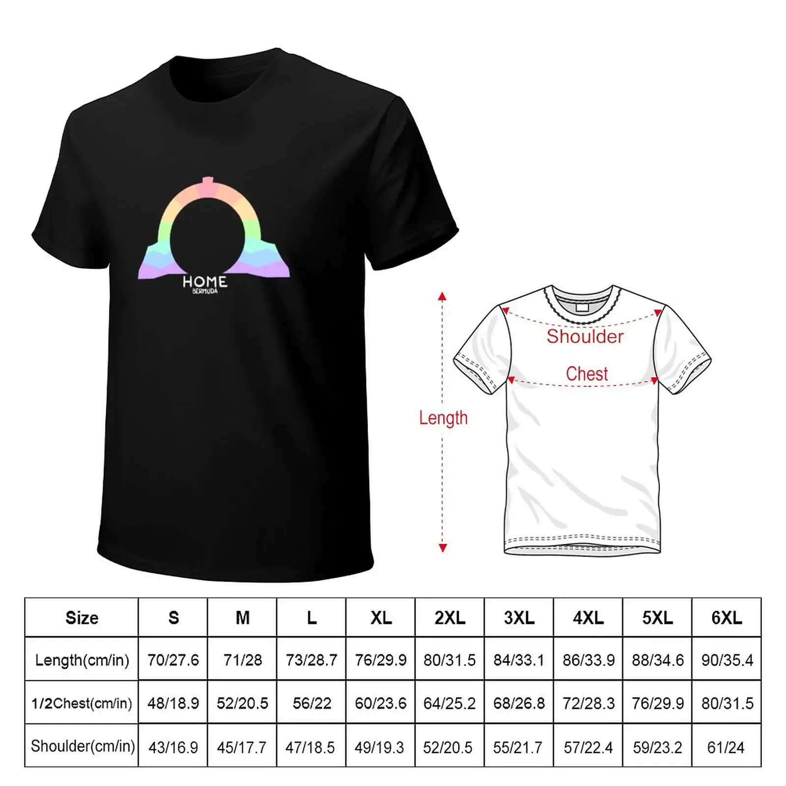 Bermuda Pride Moongate T-Shirt funnys anime clothes t shirt for men