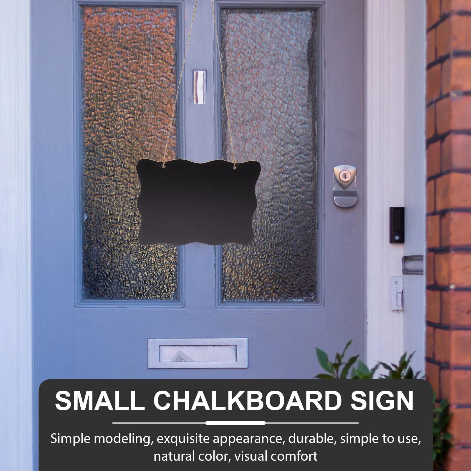 Small Chalkboard Sign Wall Hanging Double Sided Message Board for Door Decor Shop Office Use High Grade Density Board Reusable