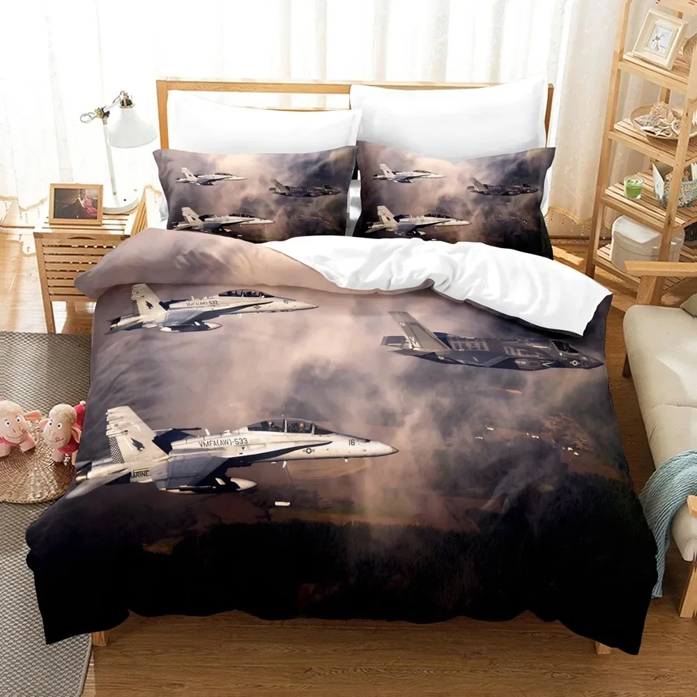 3D The Plane Bedding Sets Duvet Cover Set With Pillowcase Twin Full Queen King Bedclothes Bed Linen