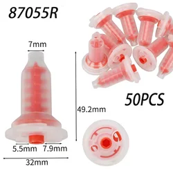 50 PCS Dentistry Disposable Dynamic Mixing Tips 5:1 Red Yellow Silicon Rubber Pentamix Mixing Tip Dental Impression Materials
