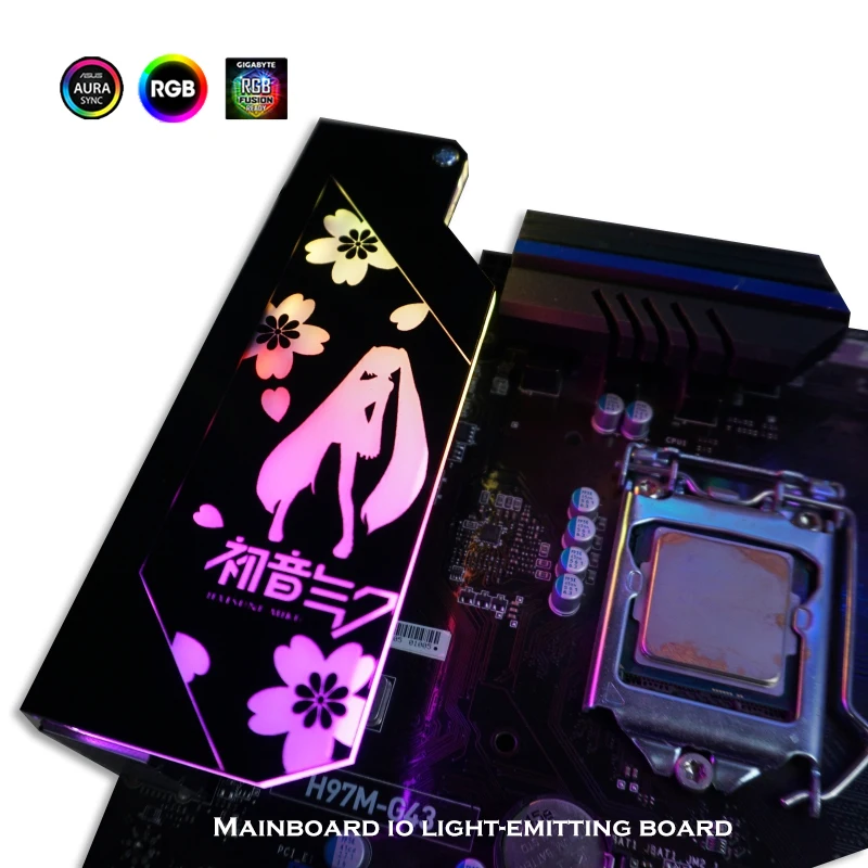 

DIY Mirror Light Panel For PC Case Decoration,GPU Backplate AURA Symphony Personality, MB IO RGB Panel