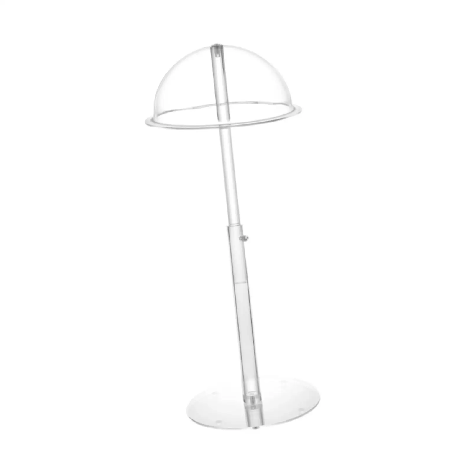 Acrylic Hat Stand Decorative Transparent Freestanding Jewelry Display Adjustable Hat Holder for Wig Cowboy Hat Hat Watch Retail