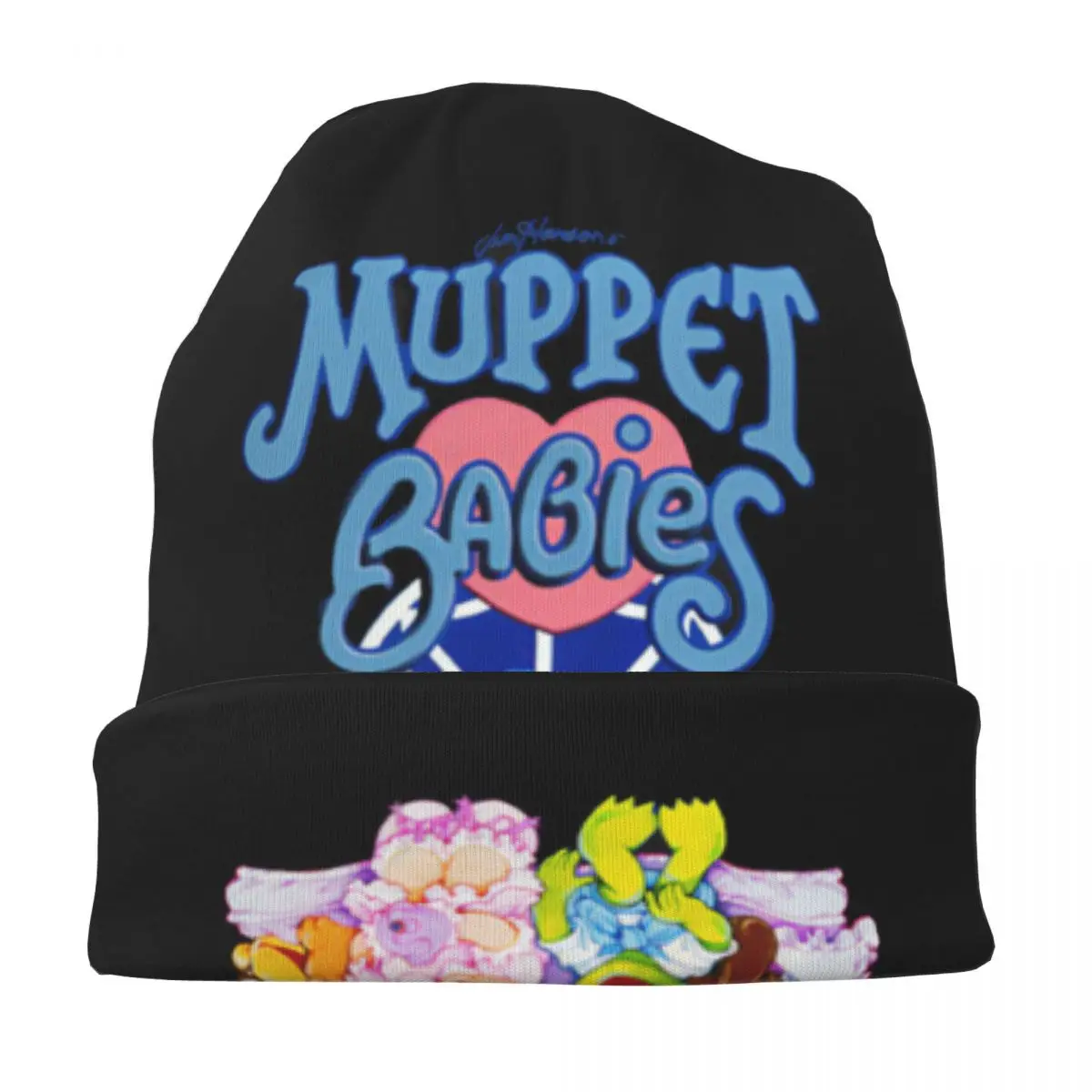 قبعة Muppet Babies الدافئة المحبوكة، قبعة بونيه عصرية للخريف والشتاء، قبعات بيني خارجية للبالغين من الجنسين