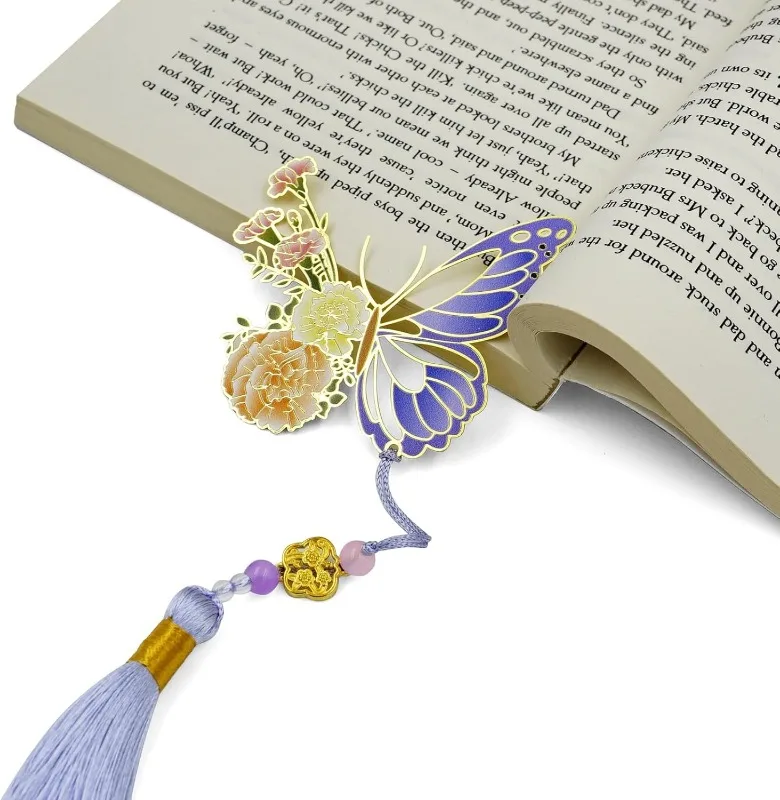 

Закладка с фиолетовой кисточкой, элегантный подарок для женщин, мамы и нее, подарок на Рождество, день рождения, день матери для читателей