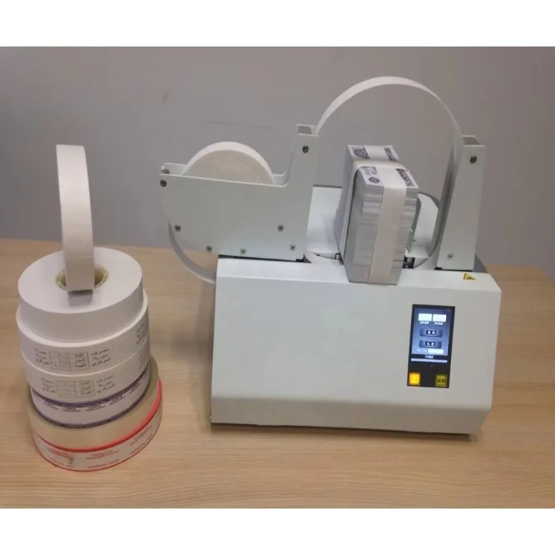 Desktop Small Banding Machine 20mm Width Paper and Opp Tape Roll Automatic Banknote Strapping Machine