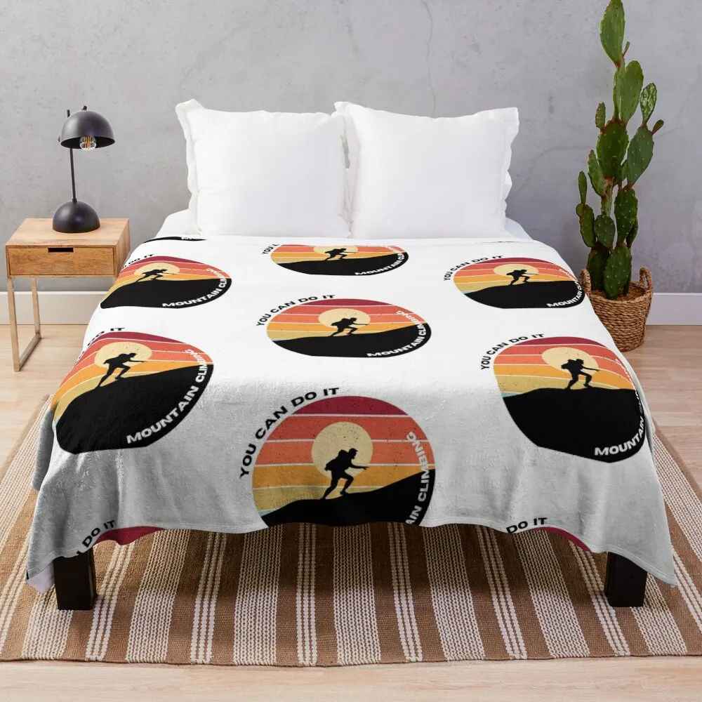 Perfect climbing gift Unisex T-shirt for men and women climb Throw Blanket wednesday Bed covers Decoratives Blankets