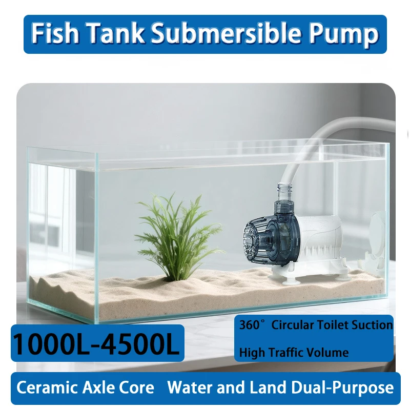 10/16/24/30/40/55W Submersible Water Pump 1000-4500L/H Aquarium Circulating Pump Filter Bottom Suction Fish Tank Water Pump
